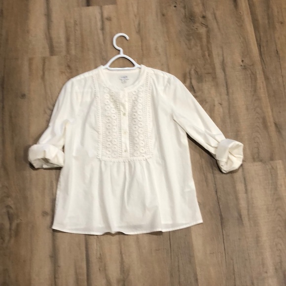 Cute white JCrew top - Picture 2 of 2